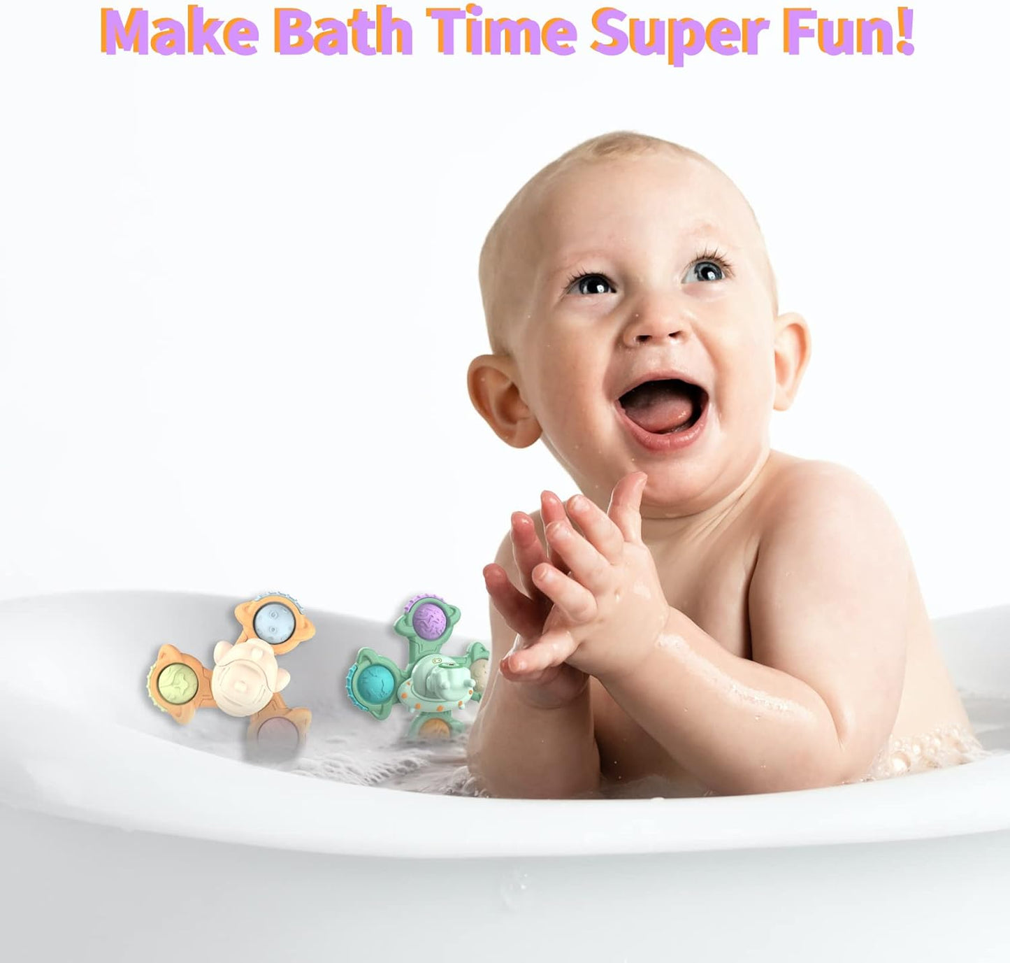 Juguetes Giratorios Spinner Con Ventosas Para Bebés Pack X3 - Saranh Store