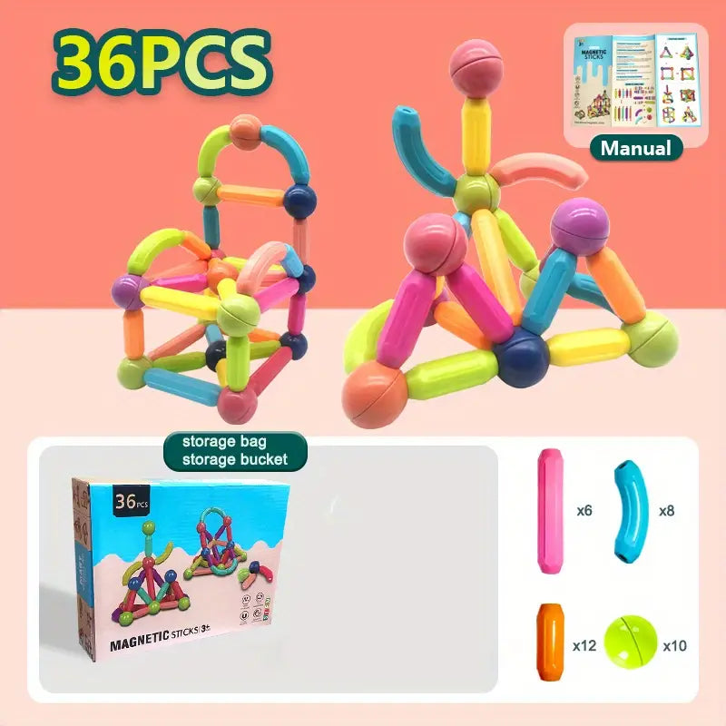 Juego de Varillas y esferas Magnéticas