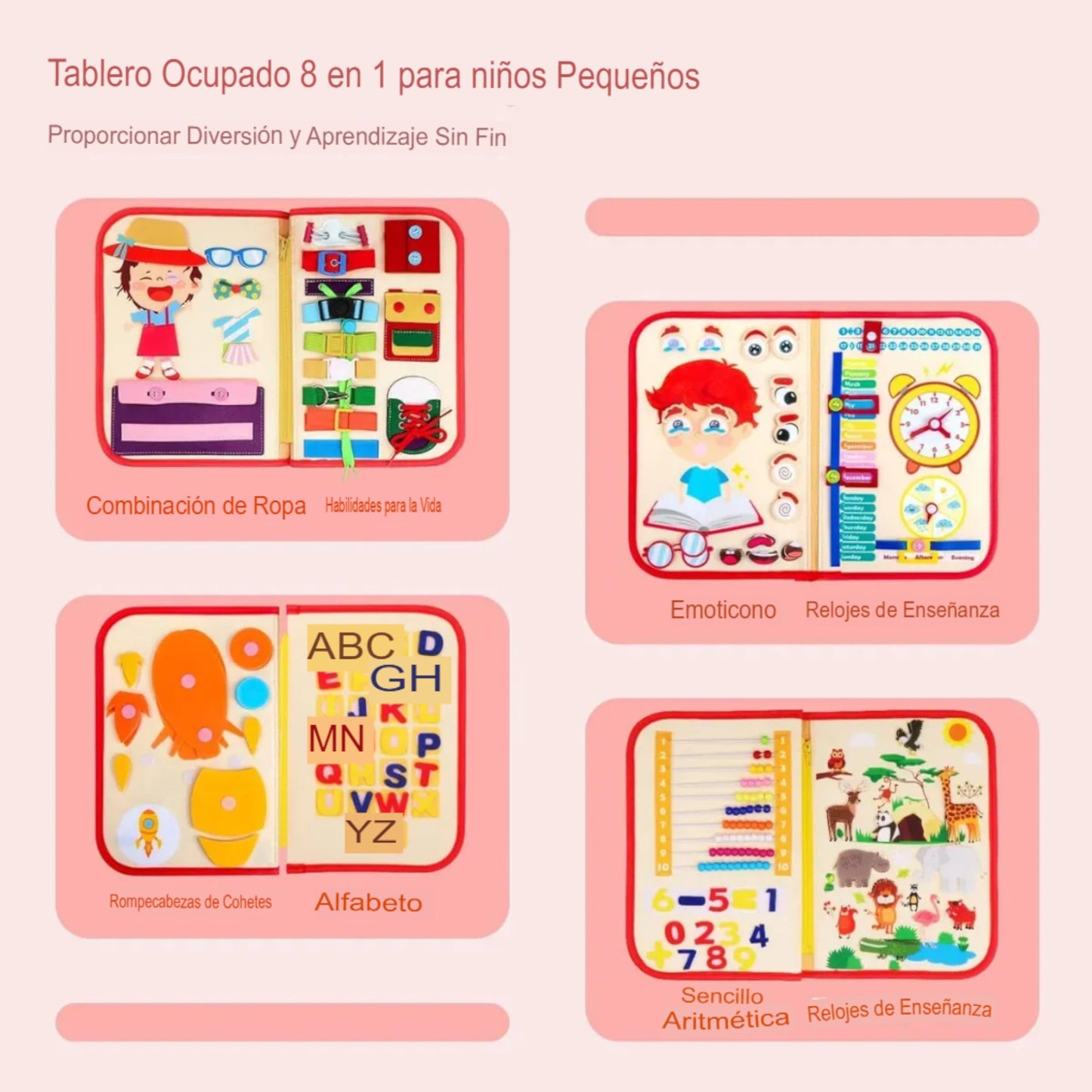 📚✨ Libro Montessori — 8 Actividades Sensoriales y Cognitivas para Niños