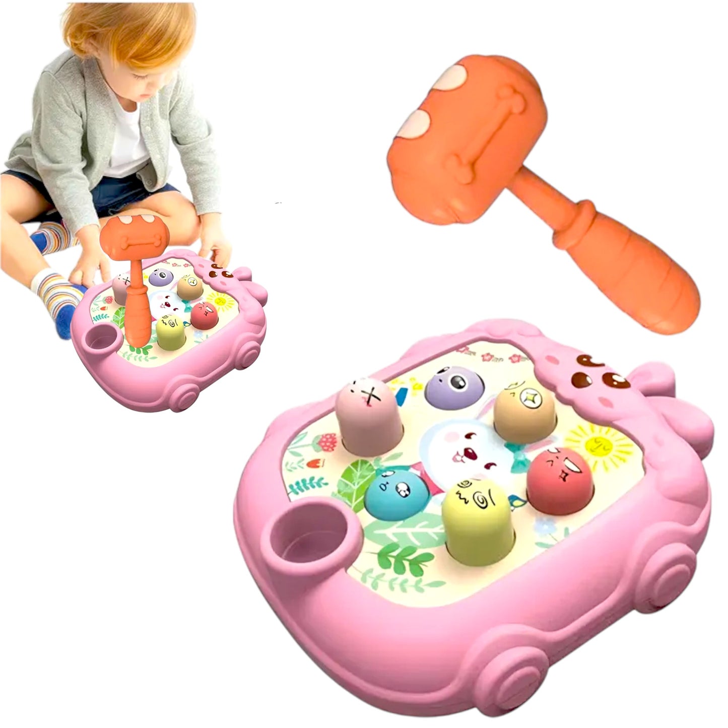 🌈🔨 Wac-A-Mole Interactivo 🎯 Golpea los Topos – Juego Educativo Infantil