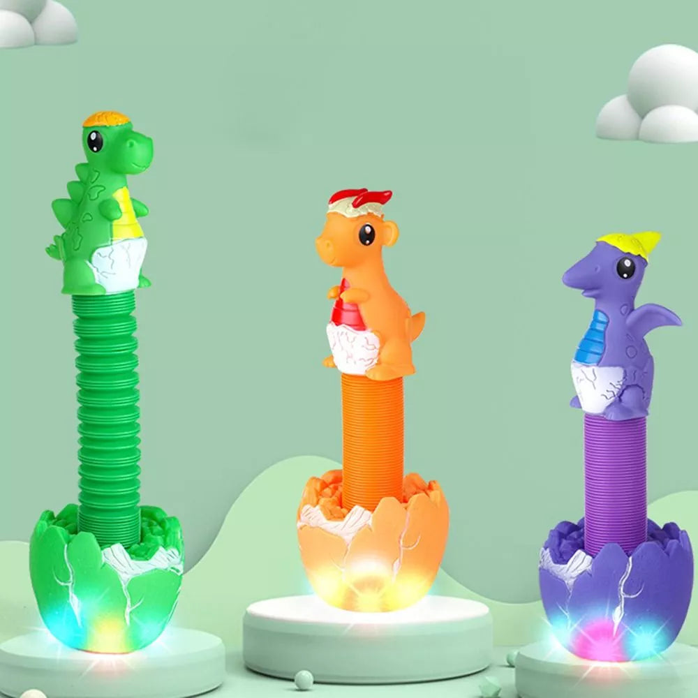 🦖✨ Dinosaurios Telescópicos con Luces