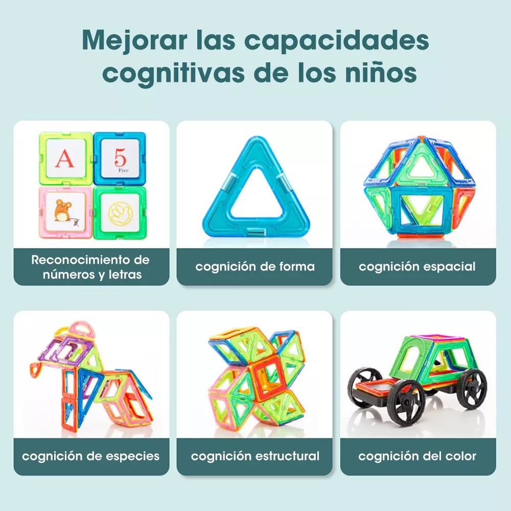 BLOQUES MAGNÉTICOS 38 PCS (AUTO)