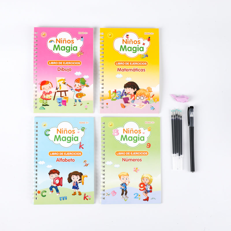 🧠✍️ Cuaderno Mágico de Escritura Infantil + Tinta Reutilizable