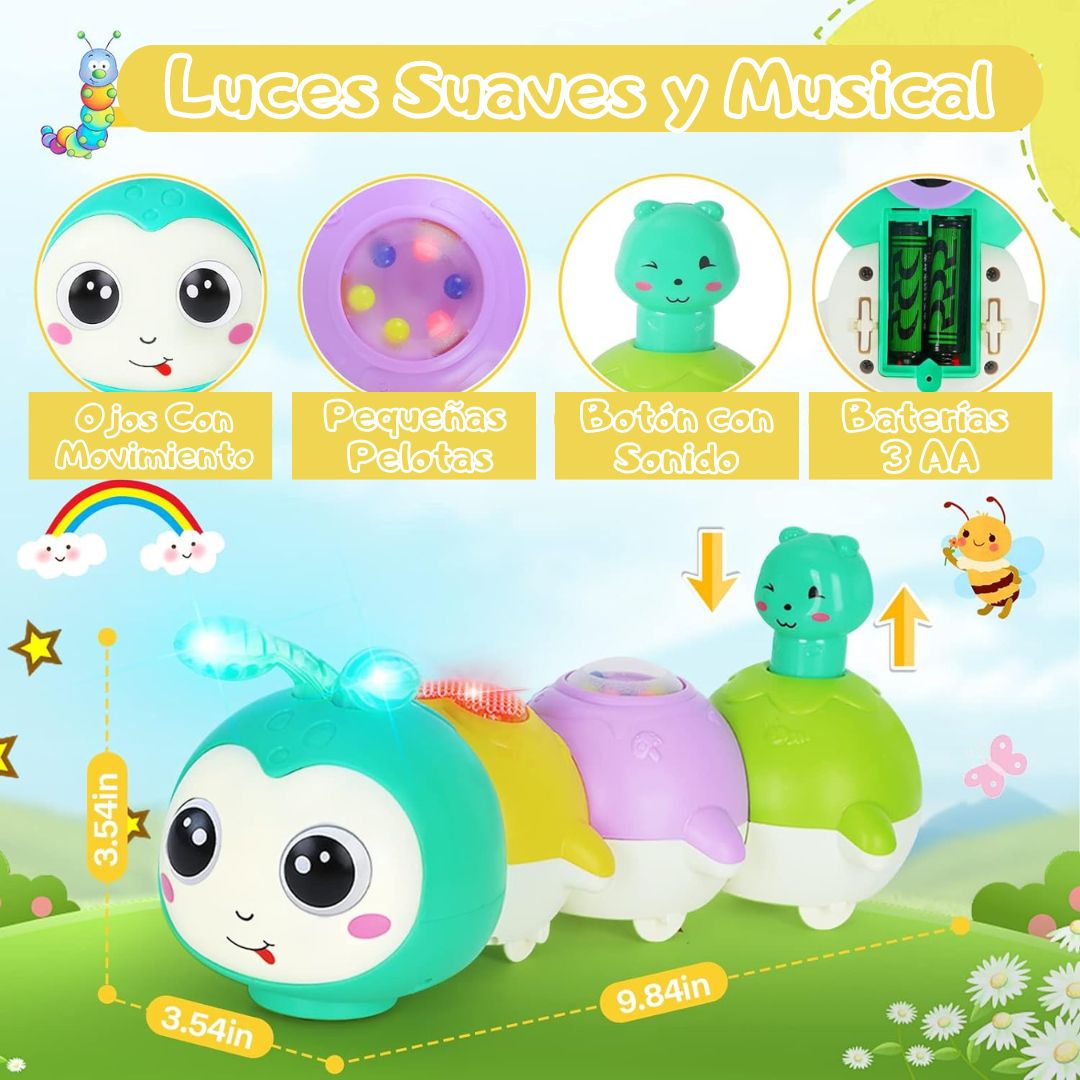 🐛 Juguete Oruga Gateador para Bebés