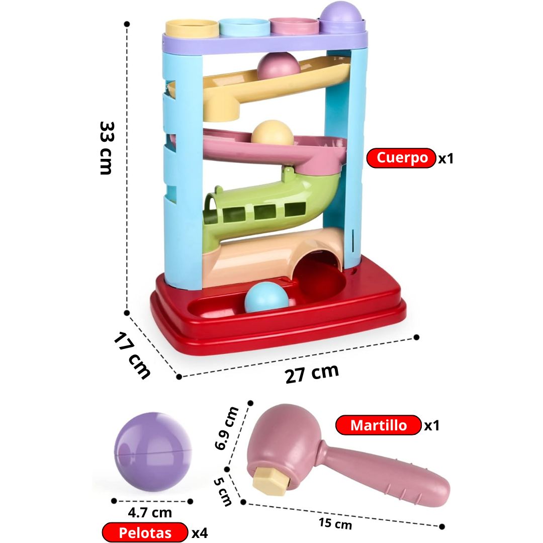 🔨🎉 Juguete de Martillo y Bolas para Bebés