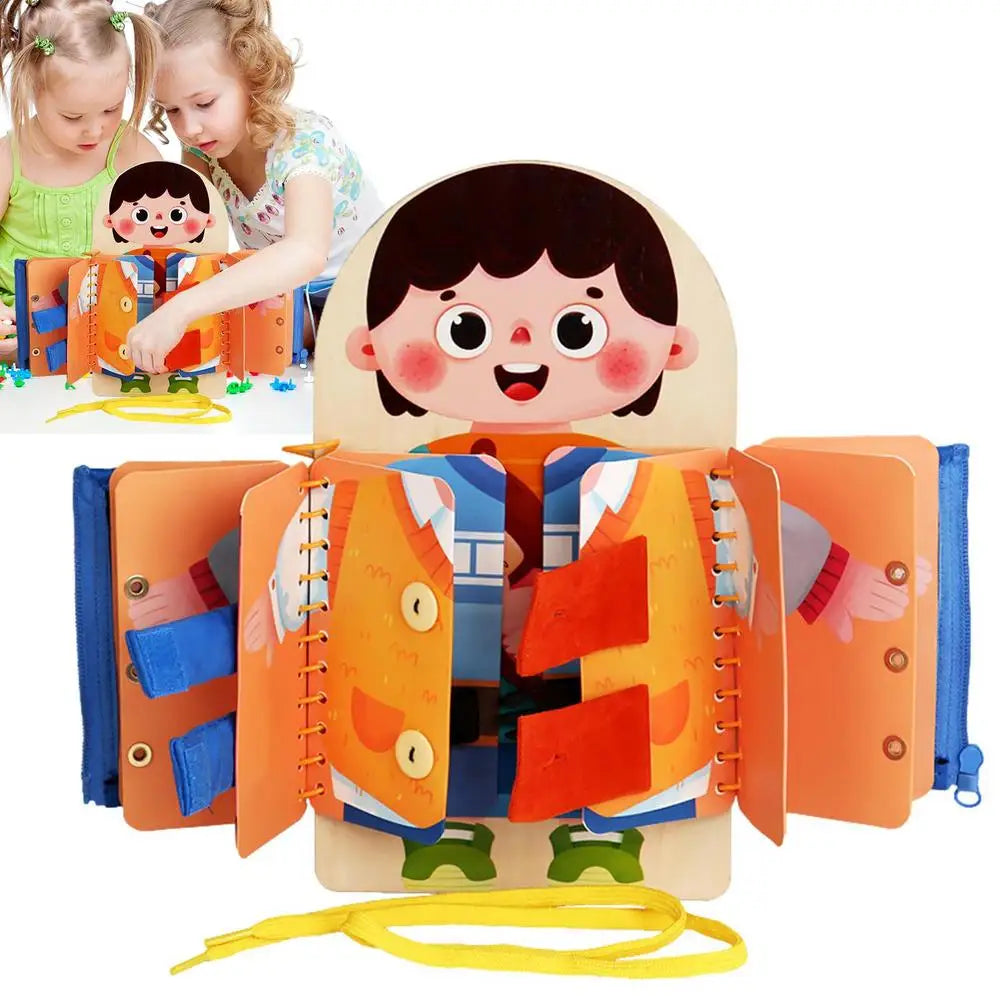 Juego Didáctico De Vestir Montessori Libro Sensorial Niños