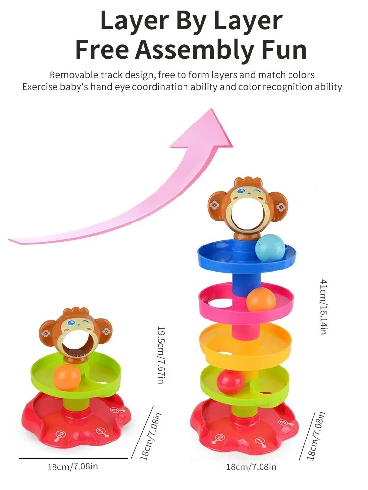 Juego Cascada Educativo Montessori Causa Efecto Apilable - Saranh Store
