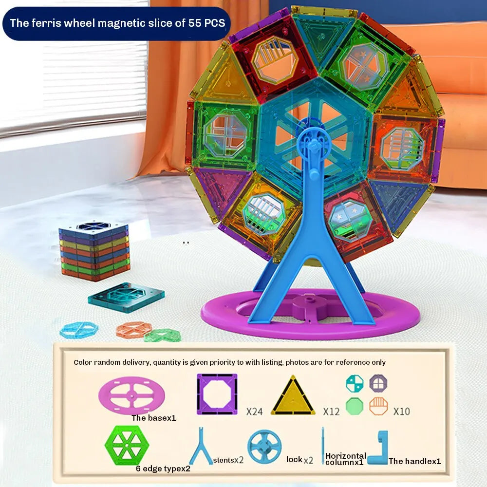 BLOQUES MAGNÉTICOS 55 PCS (RULETA)