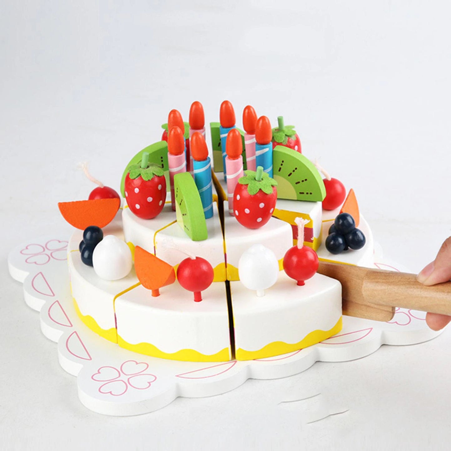 Torta De Madera Montessori Modelo Pedagogía Activa - Saranh Store