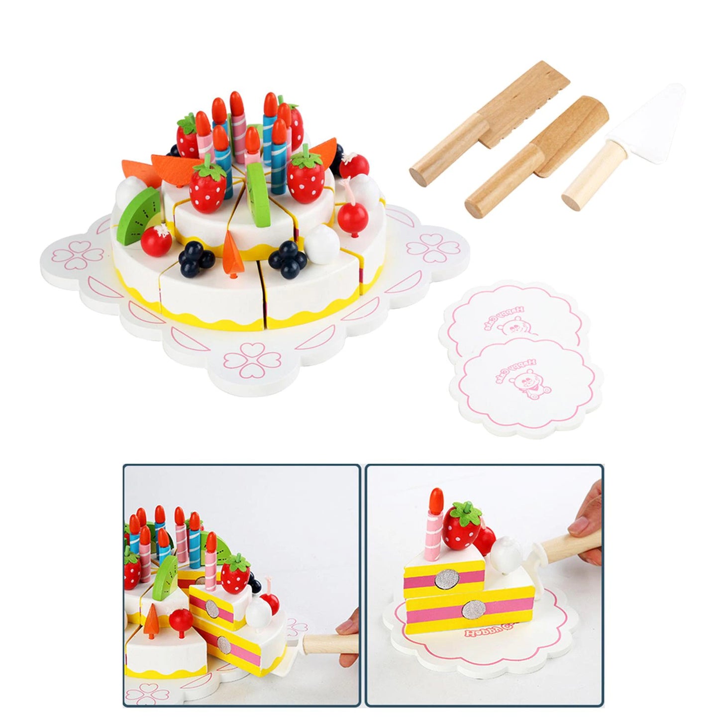 Torta De Madera Montessori Modelo Pedagogía Activa - Saranh Store