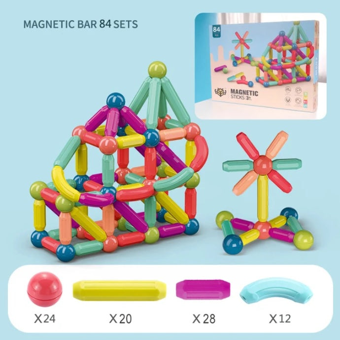 Juego de Varillas y esferas Magnéticas