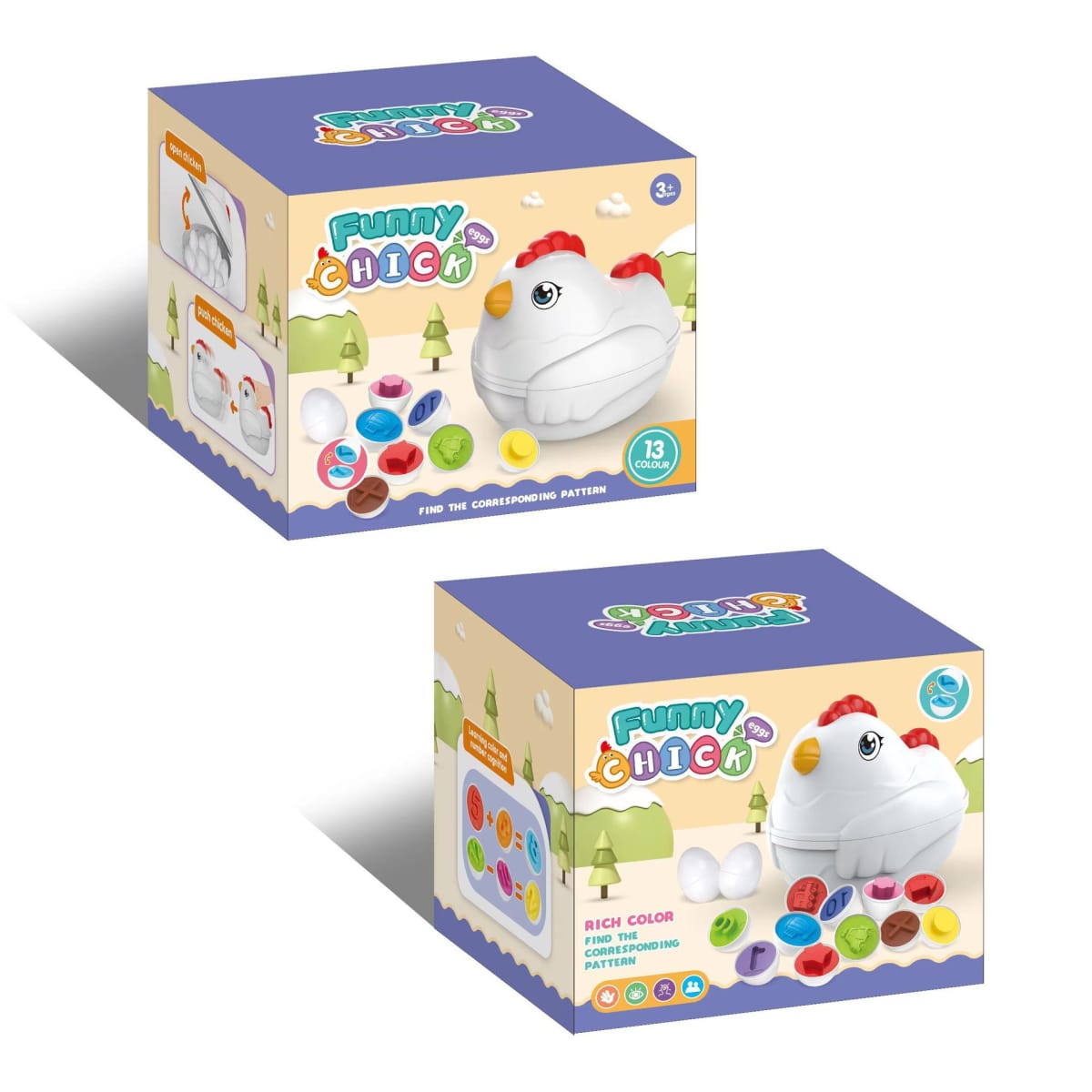 Juego Encaje Gallina Y Huevos Montessori 12 Unidades Figuras - Saranh Store