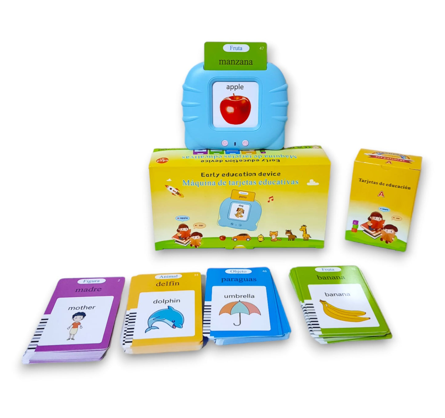 Juguetes Aprendizaje Español Tarjetas Niños 224 Palabras - Saranh Store