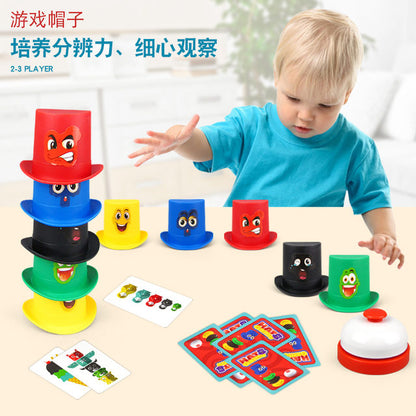 Juego De Mesa De Sombreros Rápidos Con Campana Montessori - Saranh Store