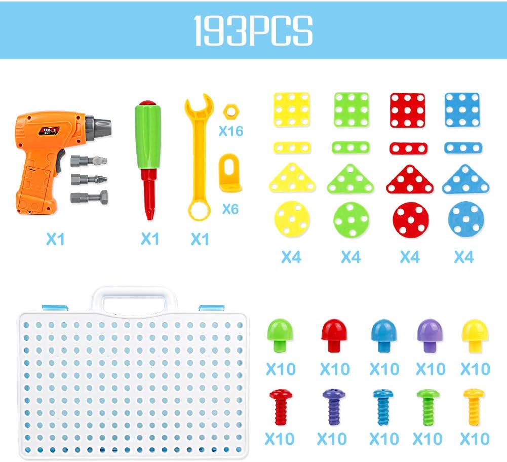 🧰 Maletín de Herramientas con Taladro Eléctrico 193 PCS 🔫