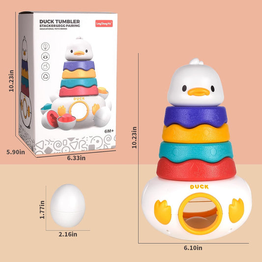 Patito De Apilar Con Huevos De Encaje Montessori Didáctico - Saranh Store