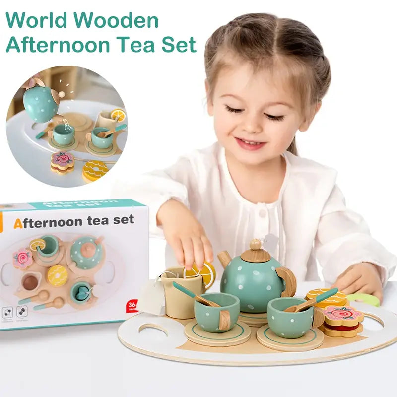 Juego Tazas De Té Madera Niños Juguete Didáctico Montessori - Saranh Store