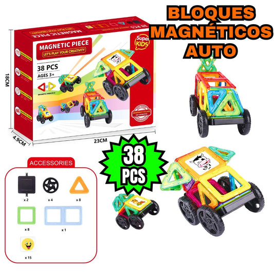 BLOQUES MAGNÉTICOS 38 PCS (AUTO)