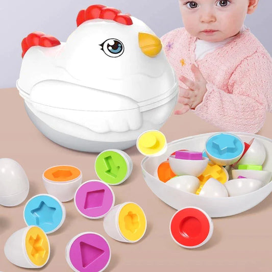 Juego Encaje Gallina Y Huevos Montessori 12 Unidades Figuras - Saranh Store