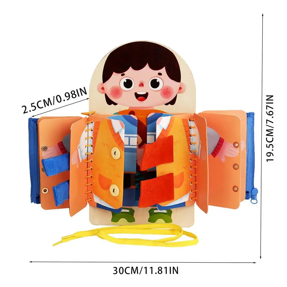 Juego Didáctico De Vestir Montessori Libro Sensorial Niños - Saranh Store