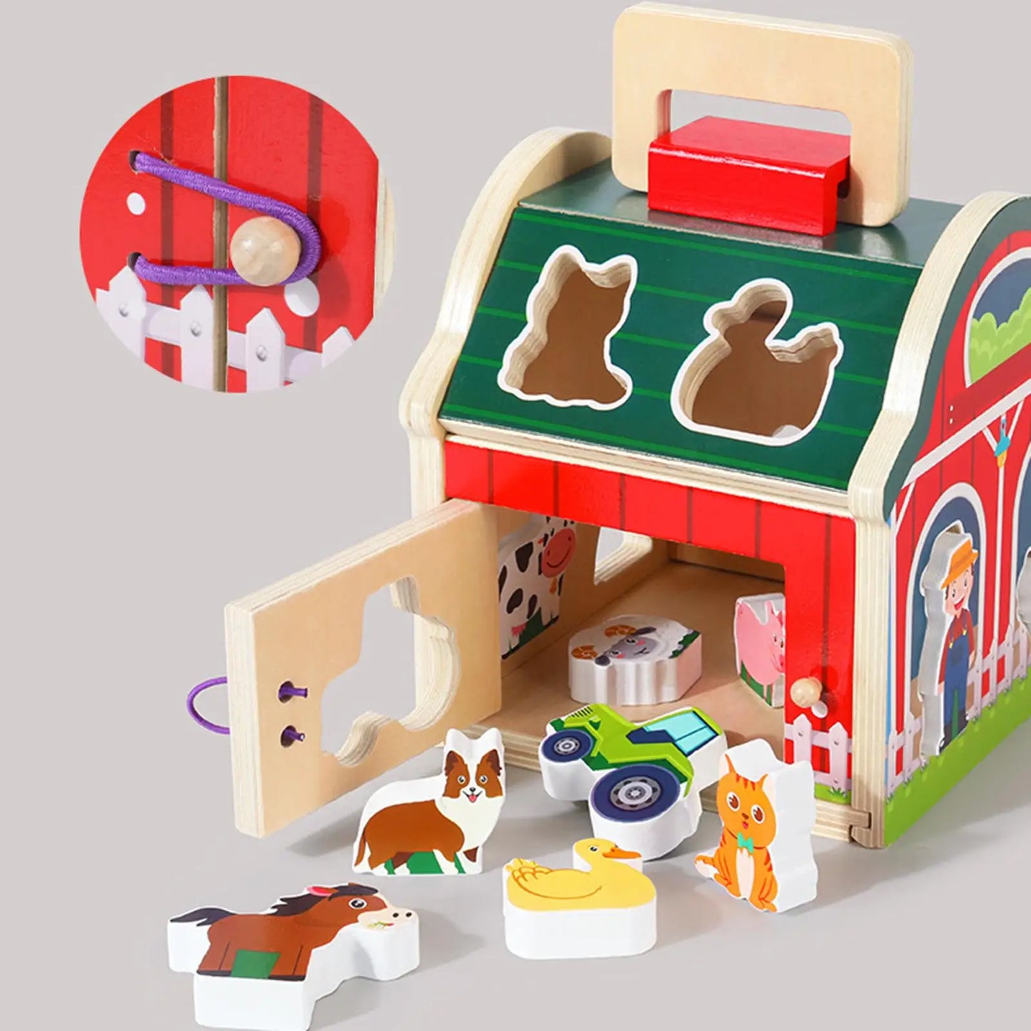 Granja de animales de madera - Saranh Store