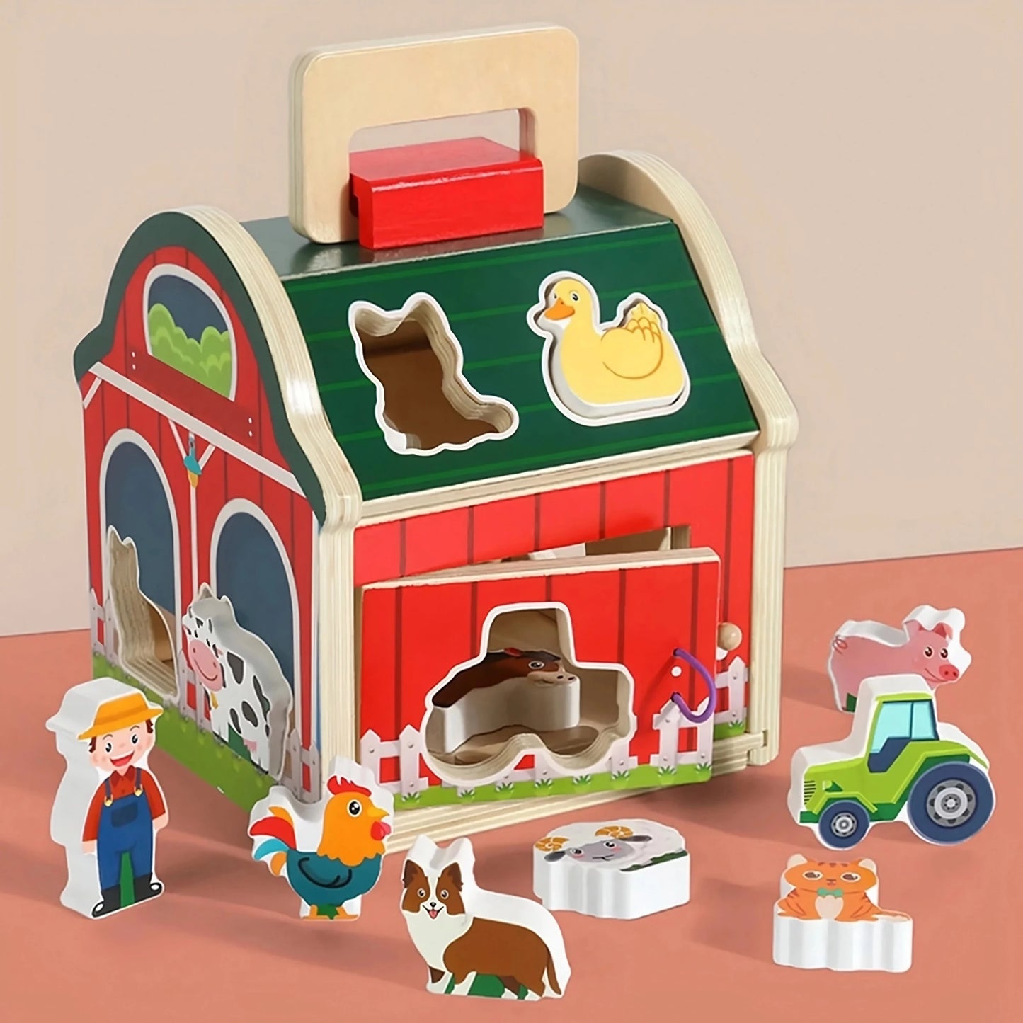 Granja de animales de madera - Saranh Store