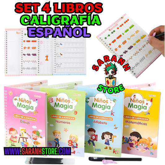 🧠✍️ Cuaderno Mágico de Escritura Infantil + Tinta Reutilizable