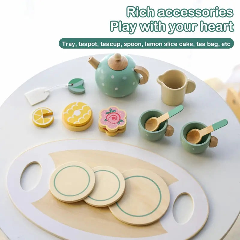 Juego Tazas De Té Madera Niños Juguete Didáctico Montessori - Saranh Store