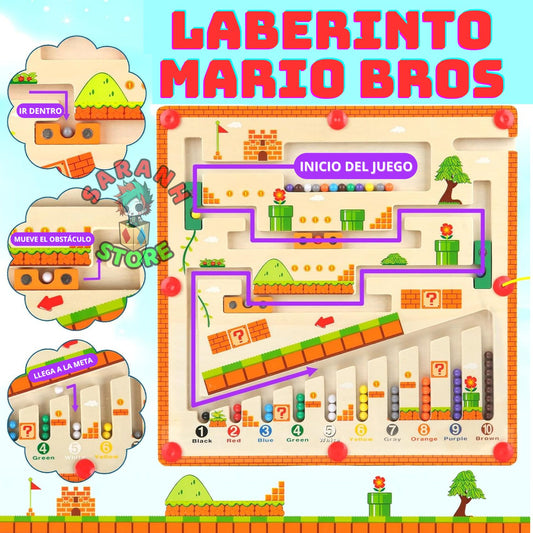 ✨ Laberinto Magnético de Colores y Números - ¡Aventura al Estilo Mario Bros! 🎮🍄🌈