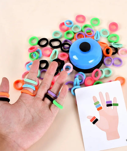 Juguete Didactico Juego Patrones De Anillos Con Elásticos - Saranh Store